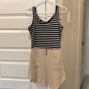 Striped tank dress medium